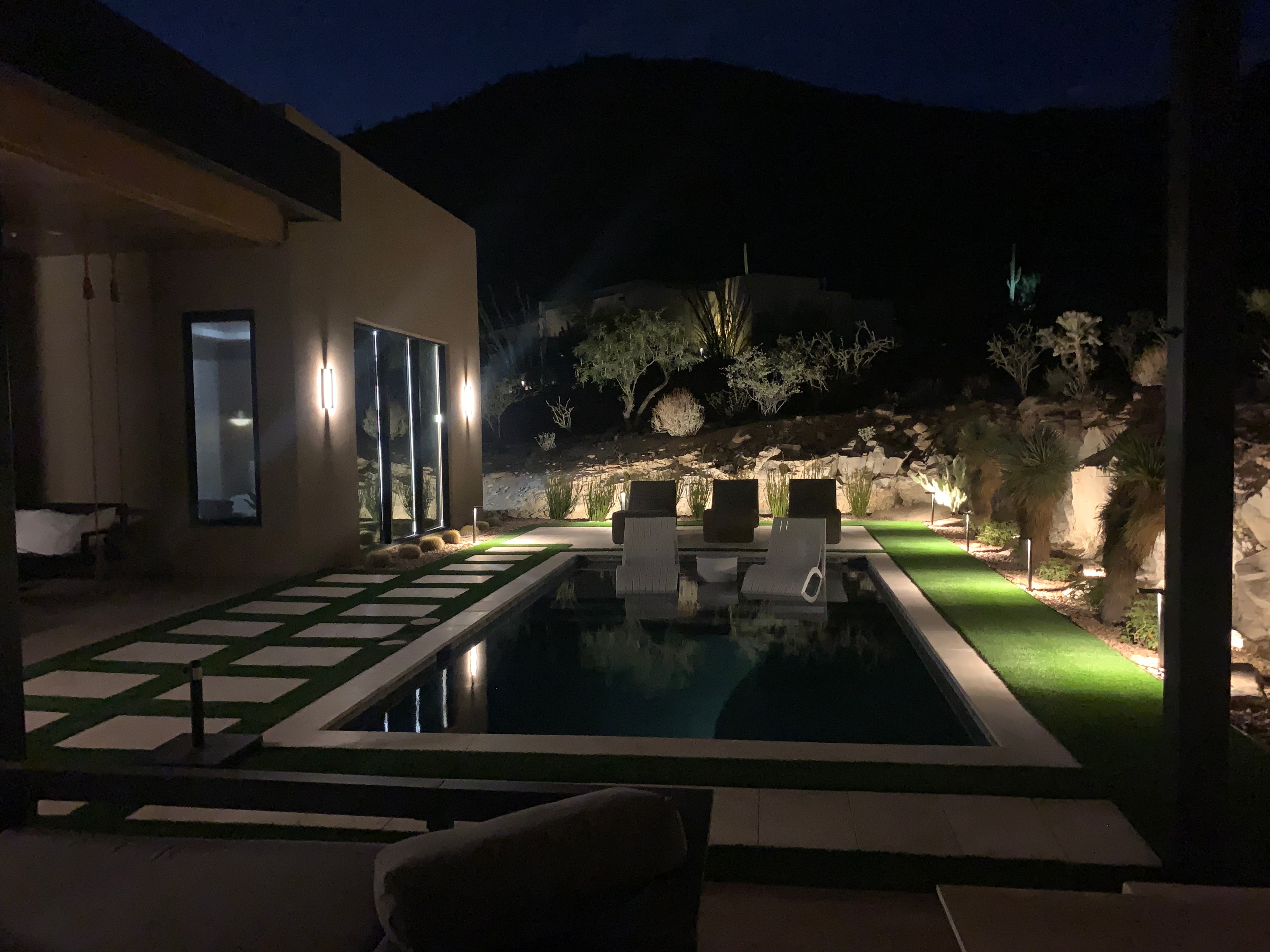 Patio and outdoor living space lighting — Honey Bee Ridge Oro Valley
